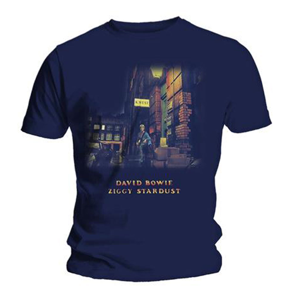 David Bowie - Ziggy Stardust Mens Tshirt - Blue